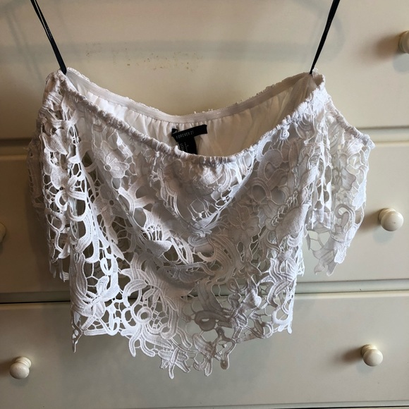 Forever 21 Tops - last chance Lacey off the shoulder crop top